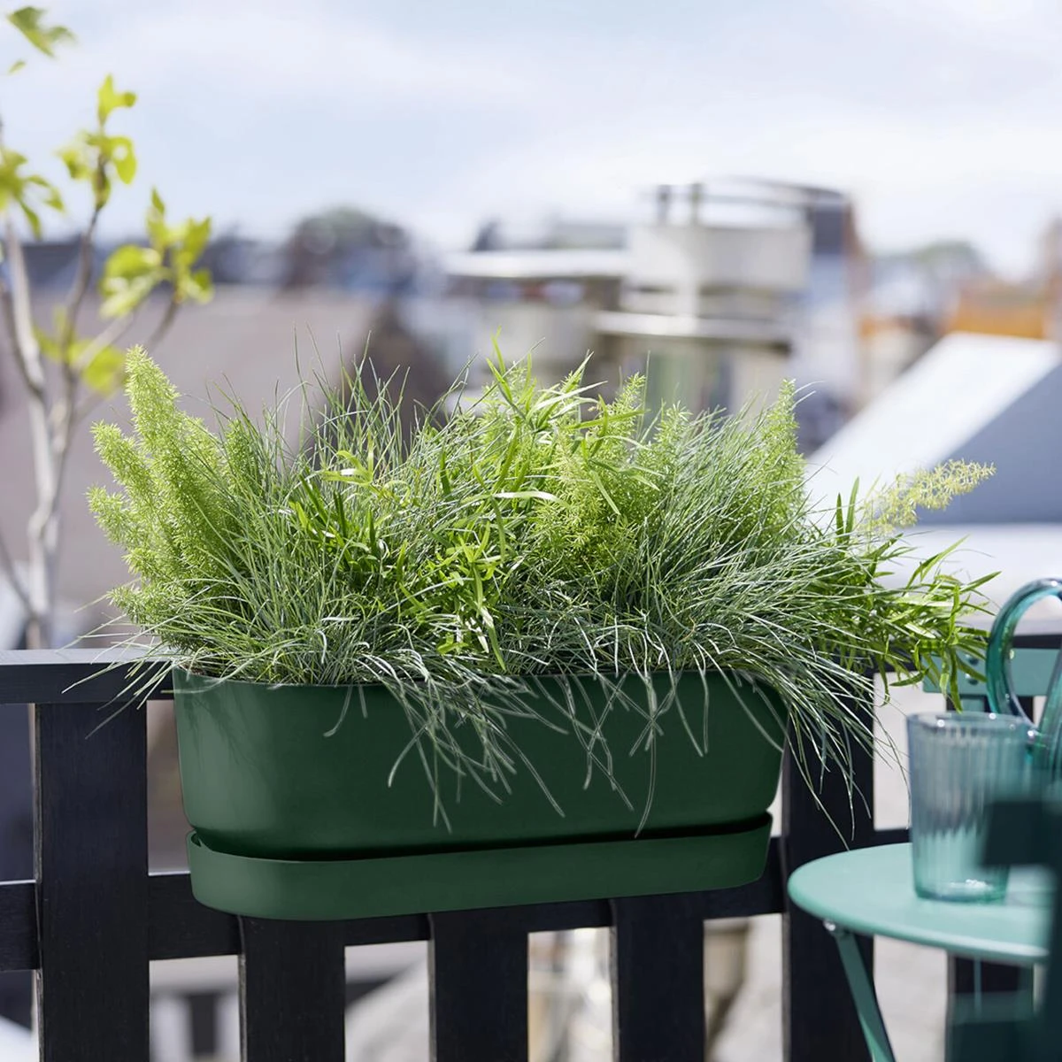 Elho Greenville Easy Balcony - Groen 4 Elho Greenville Easy Balcony - Groen - Afbeelding 2