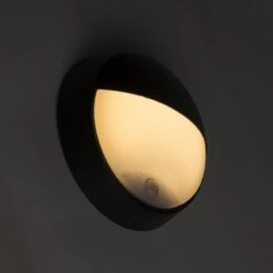 QAZQA Buitenwandlamp Zwart Incl. LED Met Bewegingssensor IP54 - -Tuinwinkel 9459289