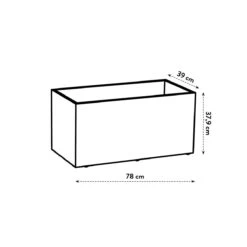 Elho Vivo Next Plantenbak B 80 Cm - Zwart -Tuinwinkel 9486770