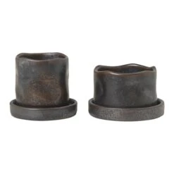 Ferm LIVING Uneru Mini Pot - Set Van 2 - Zwart