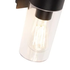 QAZQA Moderne Buitenwandlamp Zwart - Rullo -Tuinwinkel 9501043