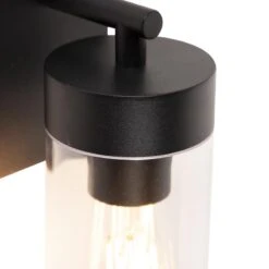 QAZQA Moderne Buitenwandlamp Zwart - Rullo -Tuinwinkel 9501046