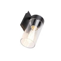 QAZQA Moderne Buitenwandlamp Zwart - Rullo -Tuinwinkel 9501050