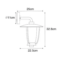 QAZQA Moderne Buitenwandlamp Zwart - Khana -Tuinwinkel 9555660