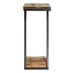 Clayre & Eef Plantentafeltje 18x18x45 Cm Bruin Hout Ijzer -Tuinwinkel 9633789