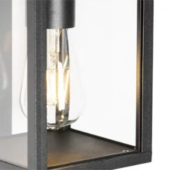 QAZQA Buiten Wandlantaarn Zwart Met Bewegingssensor IP44 - Charlois -Tuinwinkel 9663172