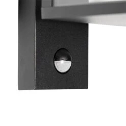 QAZQA Buiten Wandlantaarn Zwart Met Bewegingssensor IP44 - Charlois -Tuinwinkel 9663177