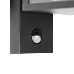 QAZQA Buiten Wandlantaarn Zwart Met Bewegingssensor IP44 - Charlois -Tuinwinkel 9663179