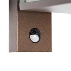QAZQA Buiten Wandlantaarn Roestbruin Met Bewegingssensor IP44 - -Tuinwinkel 9663182