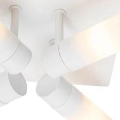 QAZQA Moderne Badkamer Plafondlamp Wit 4-lichts IP44 - Bath -Tuinwinkel 9700753
