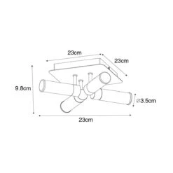 QAZQA Moderne Badkamer Plafondlamp Wit 4-lichts IP44 - Bath -Tuinwinkel 9700756