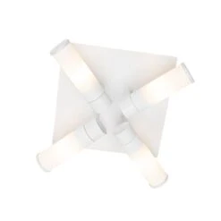 QAZQA Moderne Badkamer Plafondlamp Wit 4-lichts IP44 - Bath -Tuinwinkel 9700762