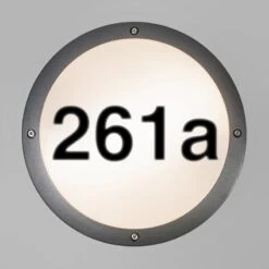 QAZQA Buitenwandlamp Antraciet Met Huisnummer IP54 - Glow 12 QAZQA Buitenwandlamp Antraciet Met Huisnummer IP54 - Glow -Tuinwinkel 9705987