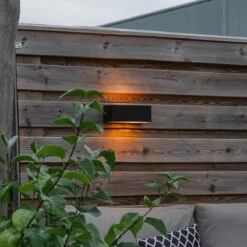 QAZQA Moderne Wandlamp Zwart IP44 - Houks -Tuinwinkel 9707149