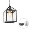 QAZQA Smart Buiten Hanglamp Zwart IP23 Incl. Wifi G95 - Amsterdam -Tuinwinkel 9722765