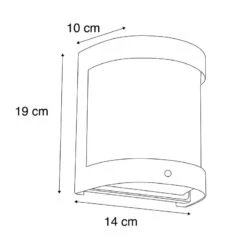 QAZQA Buitenwandlamp RVS Licht-donker Sensor - Mira -Tuinwinkel 9728458