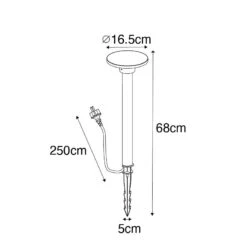 QAZQA Moderne Prikspot Roestbruin Incl. LED IP54 - Skyf -Tuinwinkel 9761639