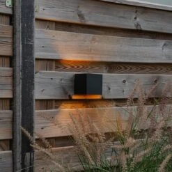 QAZQA Buiten Wandlamp Zwart Met Goud Incl. LED 2-lichts IP54 - Edwin -Tuinwinkel 9776355