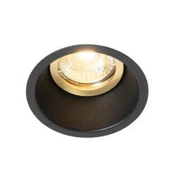 QAZQA Moderne Inbouwspot Zwart Met Goud Draai- En Kantelbaar - Alloy -Tuinwinkel 9799098