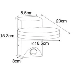 QAZQA Buiten Wandlamp Zwart Incl. LED IP54 Bewegingssensor - Esmee -Tuinwinkel 9869739