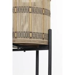 Light & Living Bloempot + Standaard Corazo - Hout|Zwart - Ø26cm -Tuinwinkel 9979285